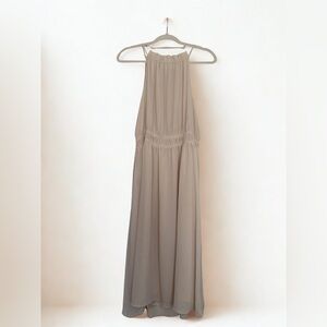 H&M Neutral Halter Maxi Dress